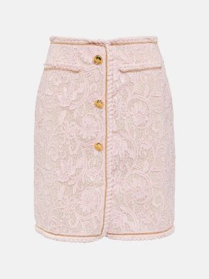 Mini suknja s čipkom Giambattista Valli ružičasta