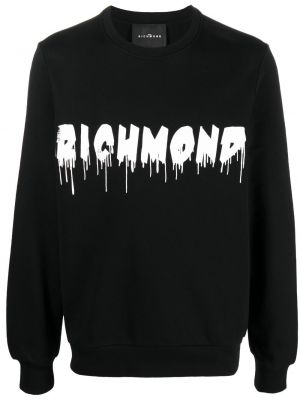 Trykt sweatshirt John Richmond svart