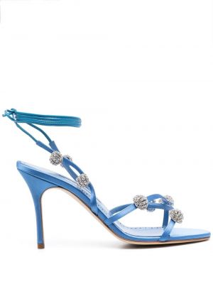 Sandały Manolo Blahnik niebieskie