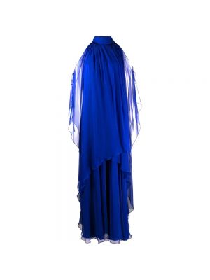 Sukienka długa Alberta Ferretti niebieska