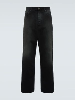 Straight fit džíny relaxed fit Balenciaga černé
