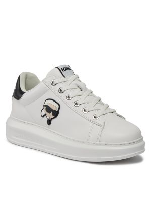Białe sneakersy koronkowe Karl Lagerfeld