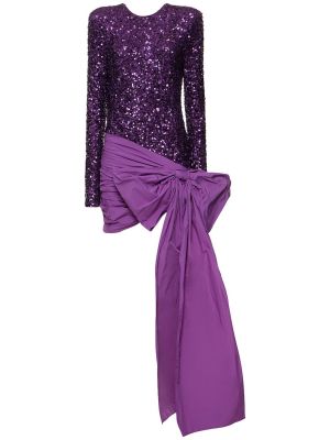 Mini vestido con lentejuelas Rotate violeta
