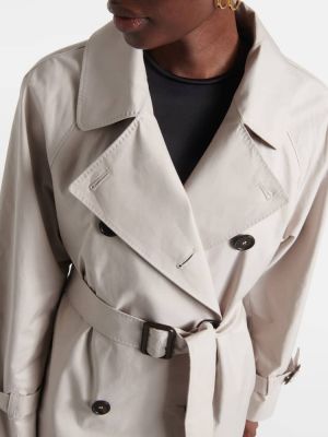 Abrigo corto de algodón Max Mara beige