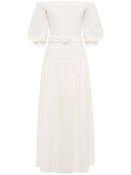 Вечерна рокля с дантела Nicholas бяло
