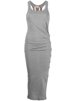 Bavlněné šaty s knoflíky Nº21 šedé