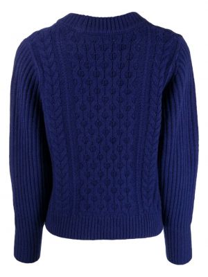 Vilnonis megztinis apvaliu kaklu Chinti & Parker mėlyna