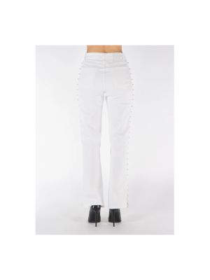 Pantalones rectos de cintura alta Simkhai blanco