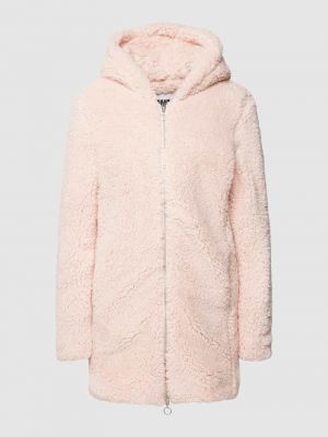 Różowy płaszcz z futerkiem Urban Classics