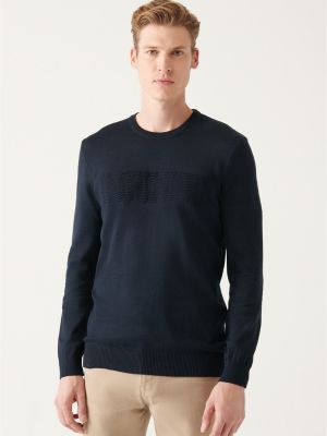 Kokvilnas džemperis Avva zils