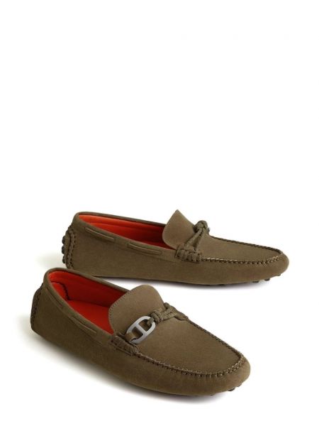 Pantofi loafer din piele de căprioară Hermès Pre-owned maro