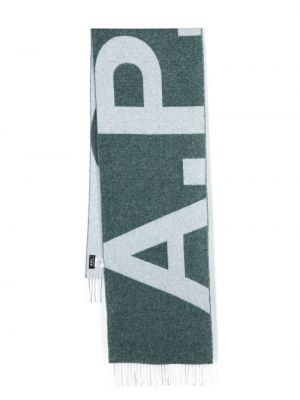 Echarpe en tricot A.p.c. vert