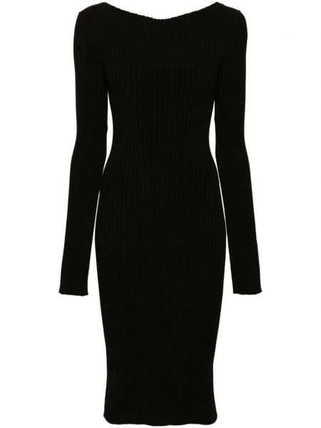 Čipkované šnurovacie šaty Stella Mccartney čierna