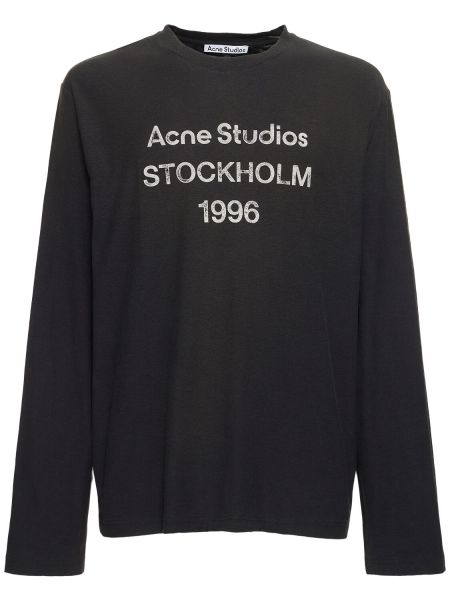 Μακρυμάνικη μπλούζα Acne Studios μαύρο