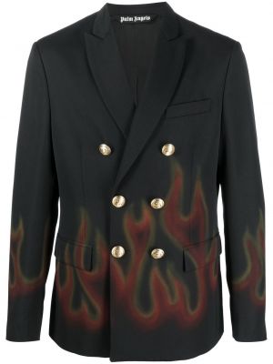 Trykt lang blazer Palm Angels svart