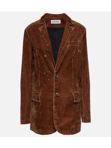 Пиджак с потертостями Loewe коричневый