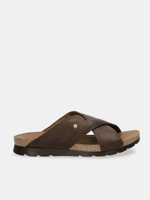 Sandalias de cuero impermeables Panama Jack marrón