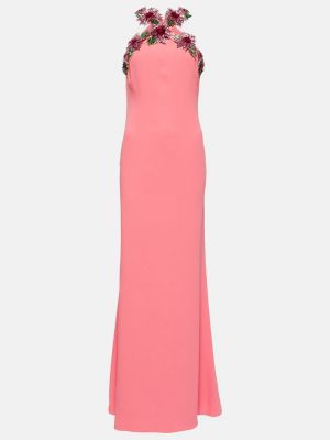 Sukienka długa Oscar De La Renta różowa