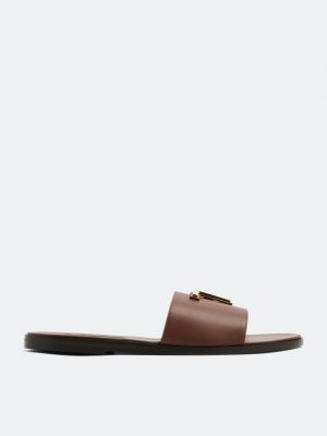 Кожаные сандалии Tom Ford коричневые