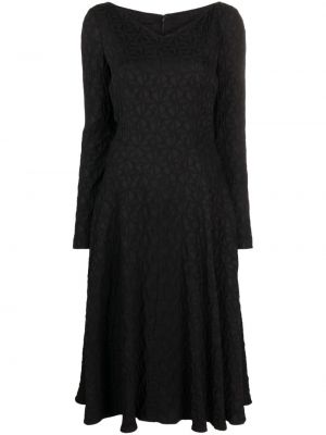 Žakárové midi šaty Talbot Runhof čierna