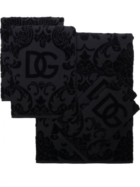 Žakarda peldmētelis Dolce & Gabbana melns