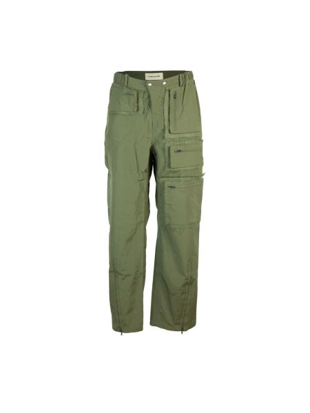 Proste spodnie skórzane Andersson Bell zielone