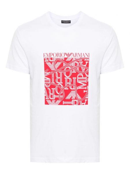 Kokvilnas t-krekls ar apdruku Emporio Armani