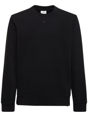 Medvilninis siuvinėtas džemperis Courreges juoda
