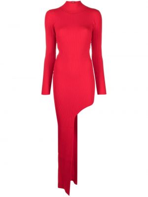 Asymetrické koktejlkové šaty David Koma červená