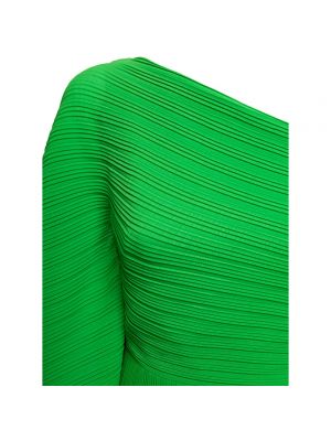 Vestido midi plisado Solace London verde