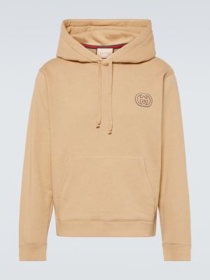 Pamučna pamučna hoodie s kapuljačom od jersey Gucci