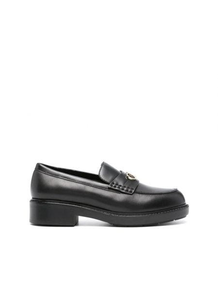 Czarne loafers na niskim obcasie Calvin Klein