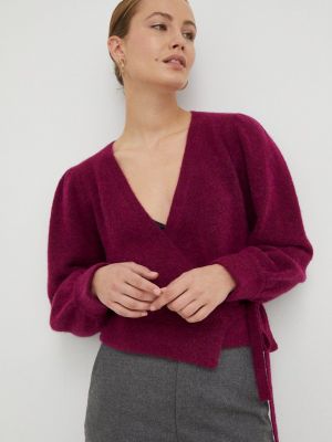 Vlněný svetr Gestuz dámský, fialová barva