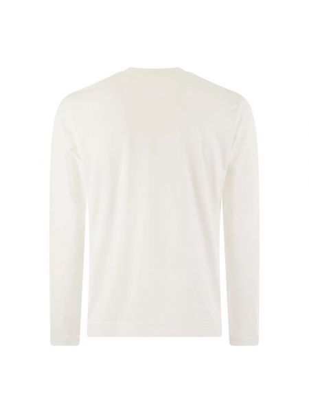 Camiseta de manga larga de algodón Fedeli blanco