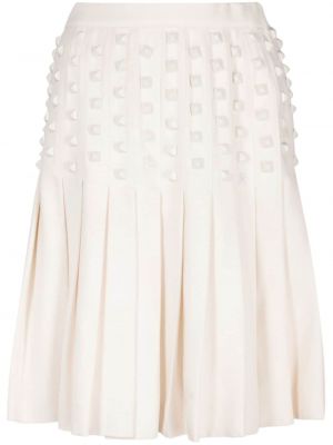 Plisovaná sukňa Chanel Pre-owned biela
