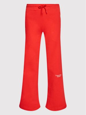 Kalhoty Calvin Klein Jeans, červená