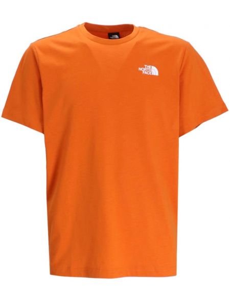 Tričko s potiskem The North Face oranžové