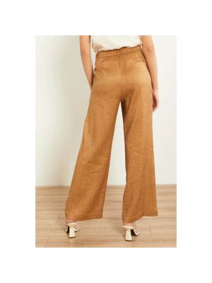Pantalones de lino Souvenir marrón