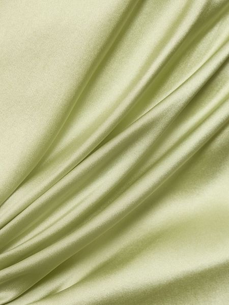 Svilena obleka z draperijo Christopher Esber zelena