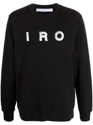 Rund hals trykt sweatshirt Iro svart