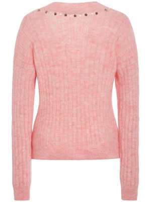 Пуловер от мохер Alessandra Rich розово