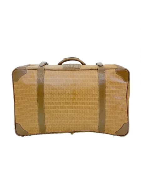 Bolsa de viaje de cuero Fendi Vintage marrón
