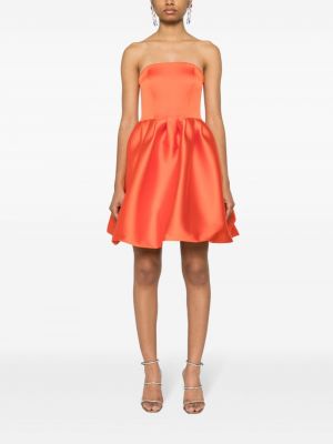 Saténové mini šaty P.a.r.o.s.h. oranžové