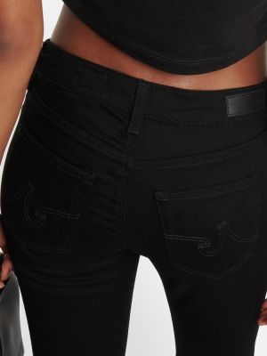 Zvonové džíny s nízkým pasem Ag Jeans černé