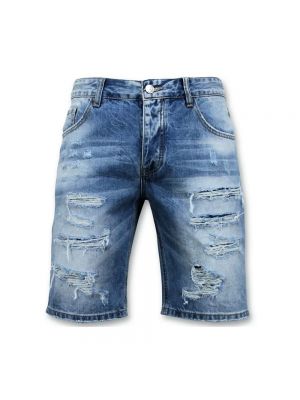 Zerrissene jeans shorts Enos blau