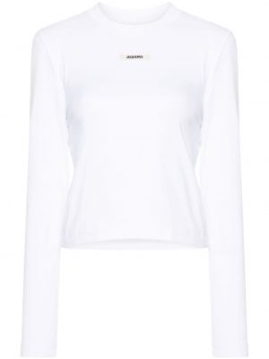 Βαμβακερή μπλούζα Jacquemus λευκό