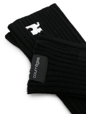 Handschuh mit stickerei Courreges schwarz