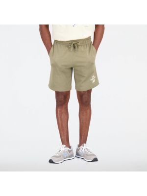 Fleece shorts aus baumwoll New Balance grün