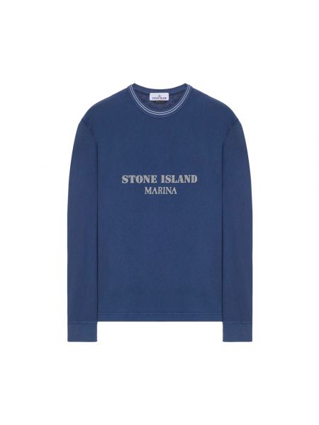 Casual t-shirt mit langen ärmeln Stone Island blau