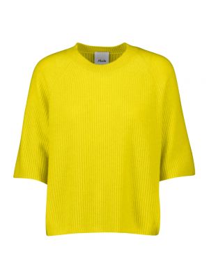 Sweter z okrągłym dekoltem Allude żółty